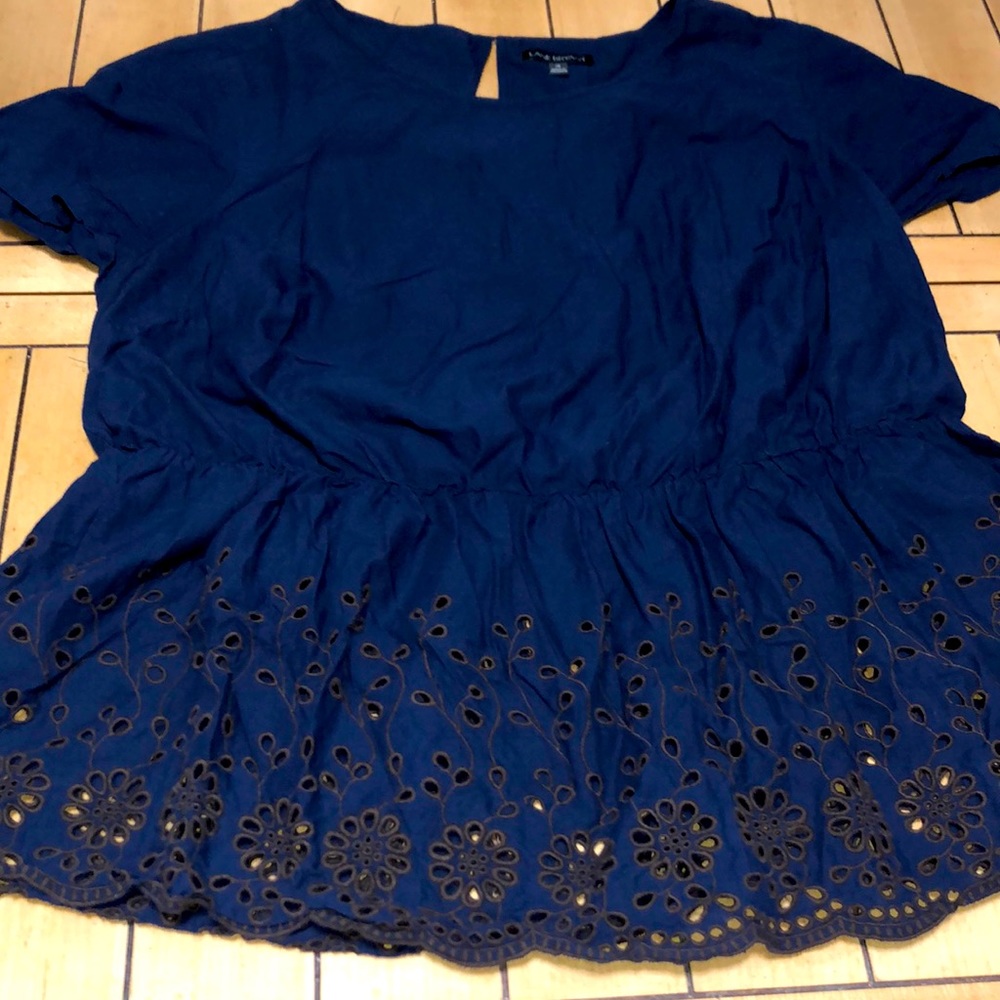Lane Bryant Navy Blue Blouse, Plus 18